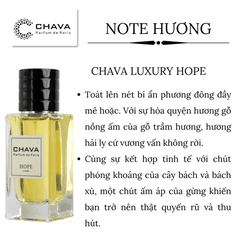 NƯỚC HOA UNISEX LUXURY HOPE 50ML PHONG CÁCH XỊT - CHAVA