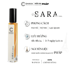 NƯỚC HOA NỮ MINI SIMPLE SARA 10ML PHONG CÁCH XỊT - CHAVA