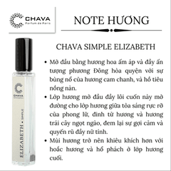 NƯỚC HOA NỮ MINI SIMPLE ELIZABETH 10ML PHONG CÁCH XỊT - CHAVA