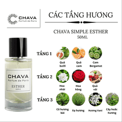 NƯỚC HOA NỮ SIMPLE ESTHER 50ML PHONG CÁCH XỊT - CHAVA