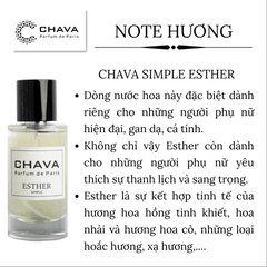 NƯỚC HOA NỮ SIMPLE ESTHER 50ML PHONG CÁCH XỊT - CHAVA