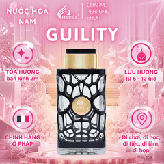 NƯỚC HOA NAM CHARME GUILITY 2024 100ML LƯU HƯƠNG LÂU PHONG CÁCH THANH LỊCH, TƯƠI MÁT