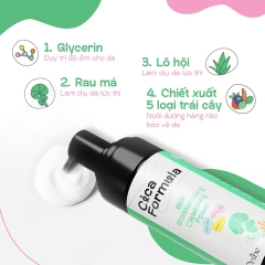 SỮA RỬA MẶT RAU MÁ TẠO BỌT ORIBE CICA FORMULA LÀM SẠCH SÂU DƯỠNG ẨM CHO DA MỤN DA DẦU NHẠY CẢM 120ML