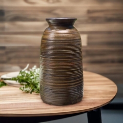 BÌNH GỐM CẮM HOA BÁT TRÀNG MIỆNG LOE MEN