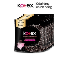 COMBO 5 BĂNG VỆ SINH KOTEX BAN ĐÊM DẠNG QUẦN CỠ M/L 5 MIẾNG