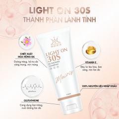 TẮM TRẮNG LIGHT ON 30S MAIRIS TRẦN NGỌC PHƯƠNG MAI - TRẮNG DA AN TOÀN VỚI GLUTATHIONE VÀ TẨY TẾ BÀO CHẾT 2 IN 1, MỀM MỊN
