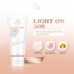 TẮM TRẮNG LIGHT ON 30S MAIRIS TRẦN NGỌC PHƯƠNG MAI - TRẮNG DA AN TOÀN VỚI GLUTATHIONE VÀ TẨY TẾ BÀO CHẾT 2 IN 1, MỀM MỊN