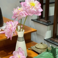 LỌ HOA VẼ TAY, BÌNH HOA GỐM SỨ BÁT TRÀNG DÁNG