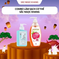 BỘ LÀM SẠCH CƠ THỂ (SỮA TẮM HOA ANH ĐÀO 520G + ORASIC THẢO DƯỢC 200ML) - SẮC NGỌC KHANG