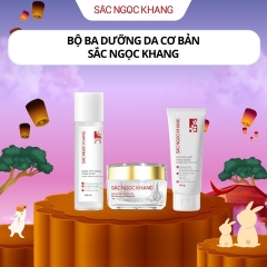 BỘ BA DƯỠNG DA CƠ BẢN (SRM 50G + NƯỚC HOA HỒNG + KEM ĐÊM 10G) - SẮC NGỌC KHANG