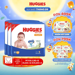 COMBO 3 GÓI TÃ QUẦN HUGGIES SKINCARE MEGA