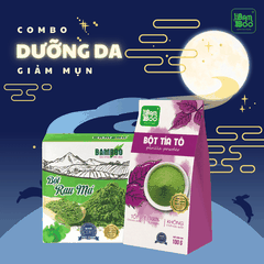 COMBO DETOX DƯỠNG DA GIẢM MỤN BỘT RAU MÁ - TÍA TÔ BAMBOO NGUYÊN CHẤT