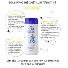 SỮA DƯỠNG THỂ MOISTURIZING & CONDITIONING BODY LOTION CẤP ẨM, DỊU DA, SÁNG DA 250G - HATOMUGI