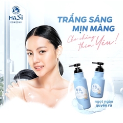 SỮA TẮM DƯỠNG ẨM VÀ TRẮNG DA - HASI 950ml