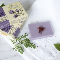 BỘ ĐÔI GIẢM MỤN MỜ THÂM LƯNG, BODY - XÀ PHÒNG SAFFRON 75G VÀ GEL NGHỆ NANO NEOCURMA 20G - NEO ACNES