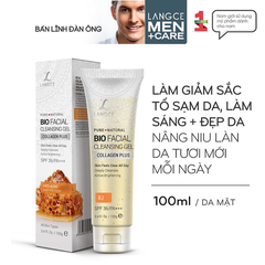GEL RỬA MẶT COLLAGEN SỮA ONG CHÚA ĐẸP DA, NGỪA MỤN DÀNH CHO NAM - LANGCE