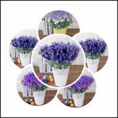 HOA GIẢ, CÀNH 10 BÔNG HOA LỤA TÚ CẦU NHỎ SIÊU