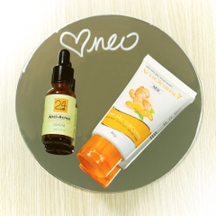 BỘ ĐÔI CHO MỤN SƯNG ĐỎ, SỮA RỬA MẶT NGHỆ NEO CLEANSER 86G & SERUM TRÀM TRÀ 24H ANTI-ACNES 20ML - NEO CLEANSER
