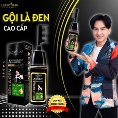 GỘI LÀ ĐEN THẢO DƯỢC CAO CẤP KÈM LƯỢC - LUCKY STAR
