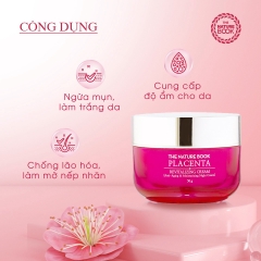 KEM DƯỠNG HỒI SINH LÀN DA CHIẾT XUẤT NHAU THAI CỪU PLACENTA REVITALIZING CREAM 50G - THE NATURE BOOK