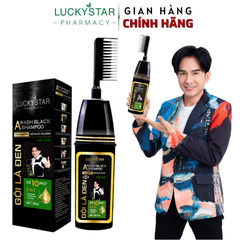 GỘI LÀ ĐEN THẢO DƯỢC CAO CẤP KÈM LƯỢC - LUCKY STAR