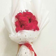 BÓ HOA HỒNG SÁP 9 BÔNG CÓ ĐÈN - SU