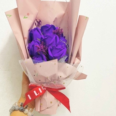 BÓ HOA HỒNG SÁP 9 BÔNG CÓ ĐÈN - SU