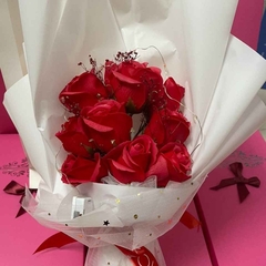 BÓ HOA HỒNG SÁP 9 BÔNG CÓ ĐÈN - SU