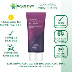 KEM CHỐNG NẮNG CAO CẤP HÀN QUỐC NÂNG TONE SPF50+/PA++++ 50G - WHISIS
