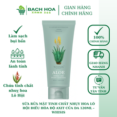 SỮA RỬA MẶT TINH CHẤT NHỤY HOA LÔ HỘI ĐIỀU HÒA ĐỘ AXIT CỦA DA 120ML - WHISIS