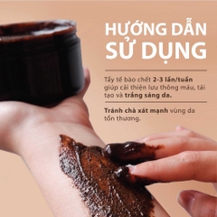 NEW VERSION TẨY TẾ BÀO CHẾT BODY & MẶT SCRUB COFFEE WHITENING - MILAGANICS