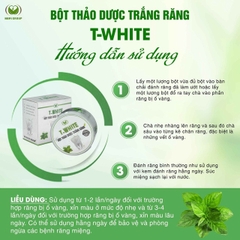 BỘT TRẮNG RĂNG TWHITE GIÚP LÀM TRẮNG RĂNG, GIẢM Ố VÀNG, HÔI MIỆNG, NHIỆT MIỆNG - HAPI