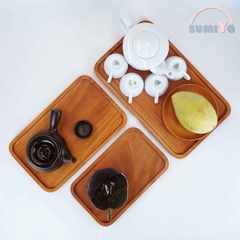 KHAY GỖ HÌNH CHỮ NHẬT, KHAY GỖ DÙNG ĐỂ TRÀ BÁNH HOẶC TRANG TRÍ - SUMIYA