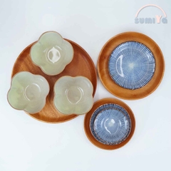 KHAY GỖ HÌNH TRÒN, KHAY GỖ DÙNG ĐỂ TRÀ BÁNH