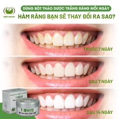 COMBO 2 HỘP BỘT THẢO DƯỢC TRẮNG RĂNG T WHITE - HAPI