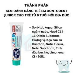 KEM ĐÁNH RĂNG TRẺ EM JUNIOR CHO TRẺ TỪ 6 TUỔI - DONTODENT