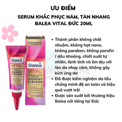 SERUM TRỊ NÁM, TÀN NHANG VITAL 20ML - BALEA