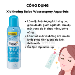XỊT KHOÁNG WASSERSPRAY AQUA 150ML - BALEA