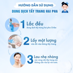 COMBO NƯỚC TẨY TRANG HAI PHA 200G VÀ SỬA RỬA MẶT TẨY TẾ BÀO CHẾT DƯỠNG ẨM 100G - ORIBE