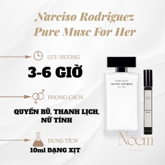 NƯỚC HOA CHIẾT 10ML NARSICO RODRIGUEZ PURE MUSC FOR HER EDP / NAR TRẮNG - NOEM