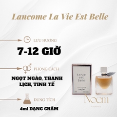 NƯỚC HOA MINI LANCOME LA VIE EST BELLE 4ML - NOEM