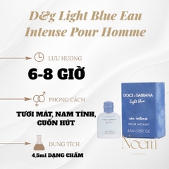 NƯỚC HOA MINI D&G LIGHT BLUE EAU INTENSE POUR HOMME 4,5ML - NOEM