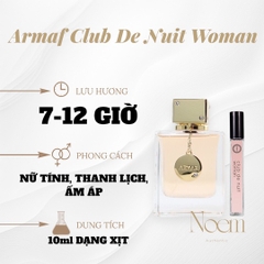 NƯỚC HOA CHIẾT 10ML ARMAF CLUB DE NUIT WOMAN EDP / CLUB HỒNG - NOEM