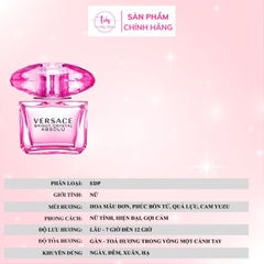NƯỚC HOA NỮ VERSACE BRIGHT CRYSTAL EDT 5ML VÀ 90ML - VERSACE