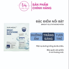 MẶT NẠ DƯỠNG TRẮNG SUR MEDIC BRIGHT GLUTATHIONE MASK HỘP 10 MIẾNG - GLUTATHIONE MASK