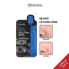 MẶT NẠ THAN HOẠT TÍNH SE KHÍT LỖ CHÂN LÔNG AQUA BLACK SOLUTION MASK 23ML - MEDIHEAL