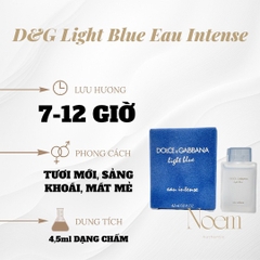 NƯỚC HOA MINI D&G LIGHT BLUE EAU INTENSE EDP 3ML / DG NỮ - NOEM