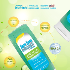SỮA RỬA MẶT BHA 2% NGĂN NGỪA VÀ GIẢM MỤN CHO DA DẦU MỤN BYE BYE BLEMISH ANTI-ACNE CLEANSER 236ML - BYE BYE BLEMISH