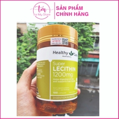 VIÊN UỐNG TINH CHẤT MẦM ĐẬU NÀNH HEALTHY CARE SUPER LECITHIN 1200MG LỌ 100 VIÊN - HEALTHY CARE