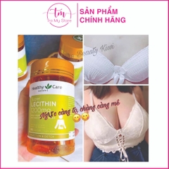VIÊN UỐNG TINH CHẤT MẦM ĐẬU NÀNH HEALTHY CARE SUPER LECITHIN 1200MG LỌ 100 VIÊN - HEALTHY CARE